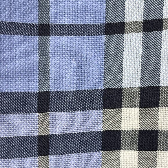 Burberry Men's Blue Plaid Nova Check Button Down Long Sleeve Shirt Size Large - Picture 14 of 15